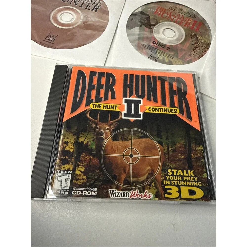 Lot Cabela's Big Game Hunter I & II CARNIVORES Deer Hunter II for PC CD-ROM